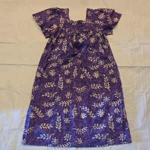 The Vermont Country‎ Store Purple Floral Muumuu Dress M